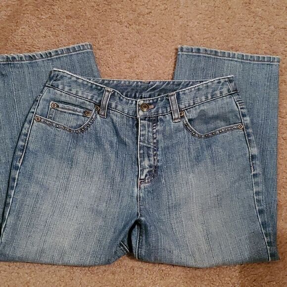Talbots Women's Comfort Stretch Denim Capris Size 4 - Picture 3 of 9